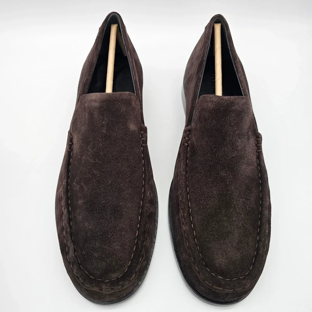 Vince Men's Miles Suede Moccasin-style Loafer‎ Slip on Shoes Cocoa Brown 11.5 M
